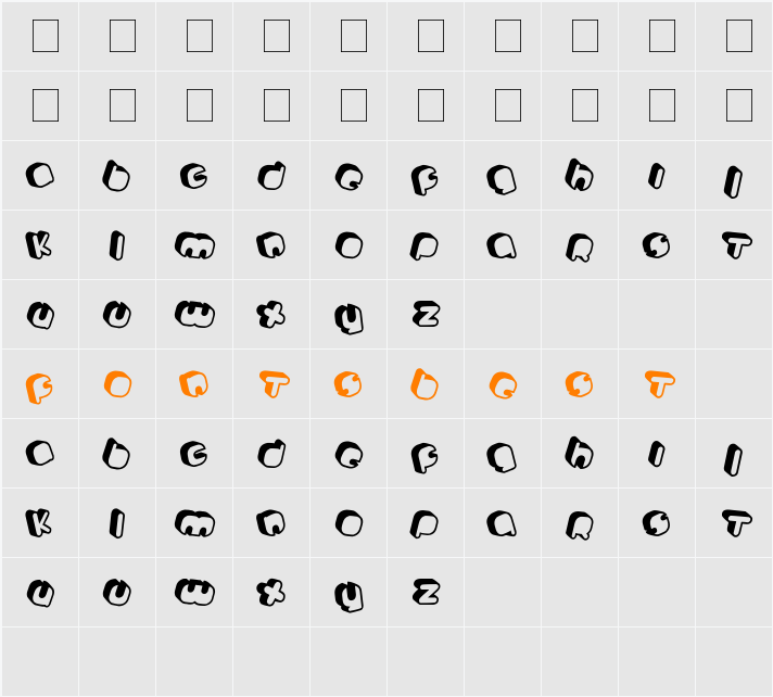 Johanneke Pro Mixed Character Map