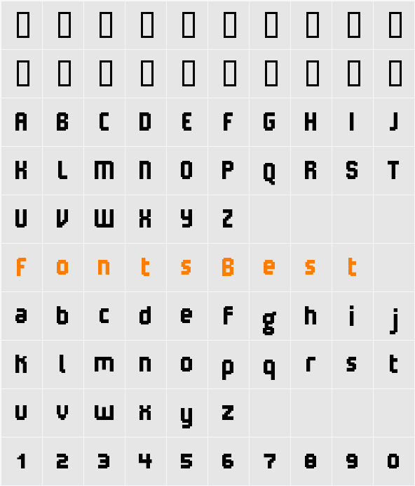 V5 Loxica Character Map
