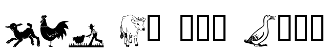 LCR On the Farm Font Image
