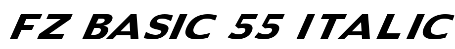FZ BASIC 55 ITALIC Font Image
