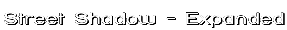 Street Shadow - Expanded Font Image