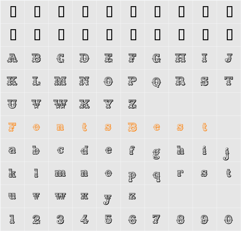 Main Strike Character Map