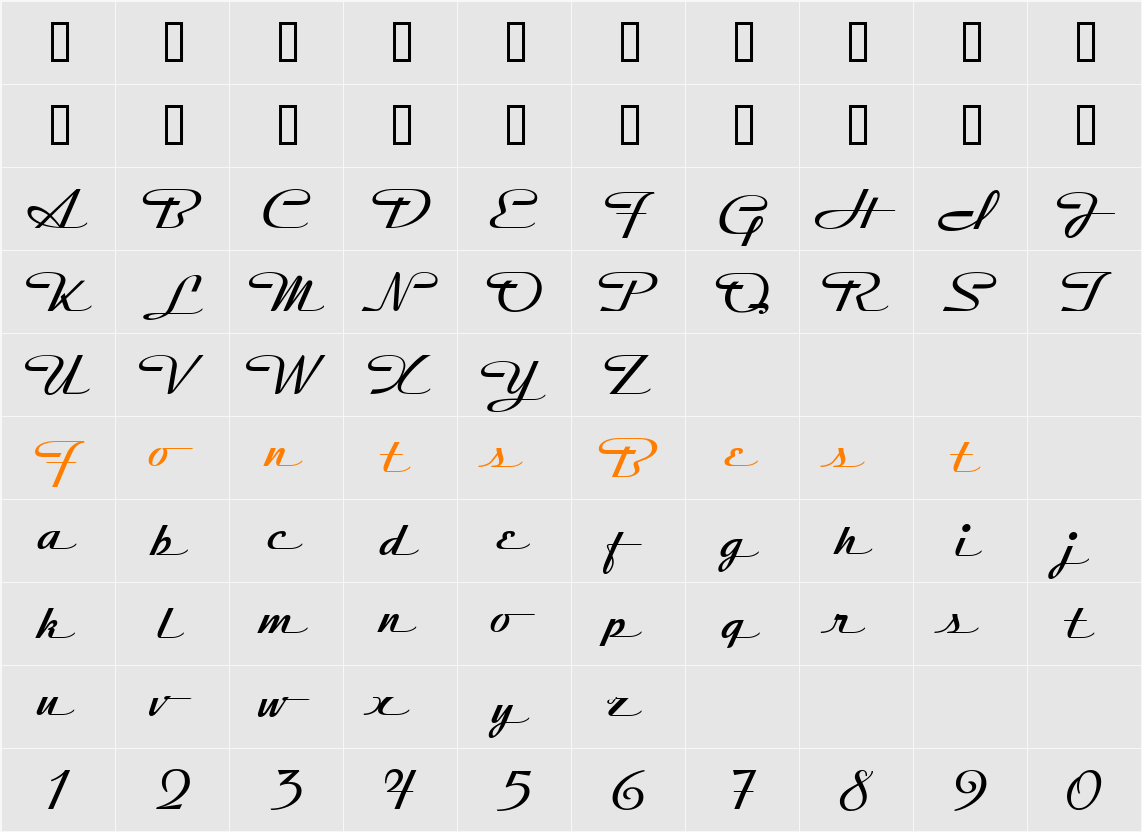 Streamline Character Map