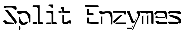 Split Enzymes Font Image