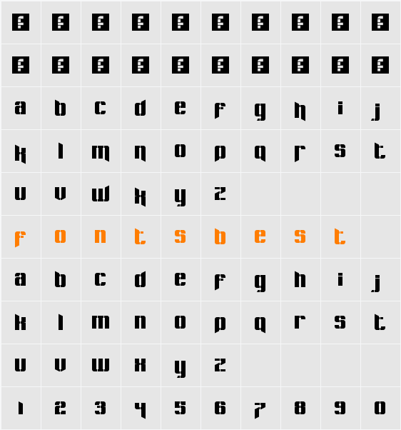 Pastcorps Character Map