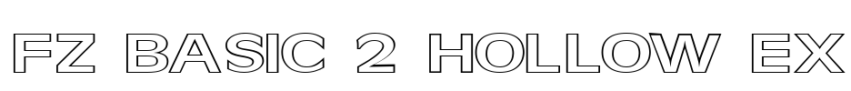 FZ BASIC 2 HOLLOW EX Font Image
