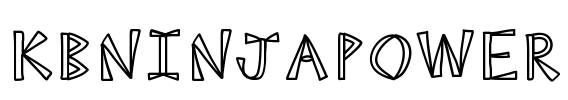 KBNINJAPOWER Font Image