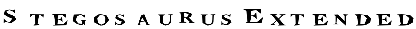 StegosaurusExtended Font Image