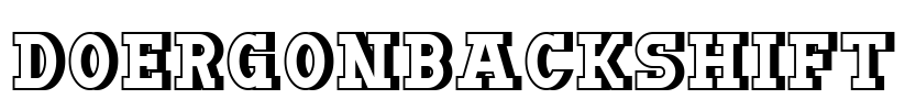 DoergonBackshift Font Image