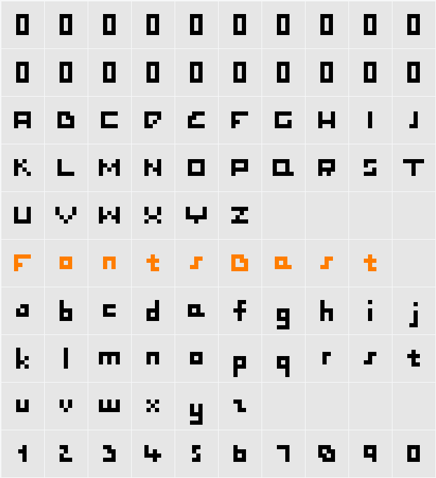 00Basix Character Map
