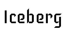 Iceberg Font Image
