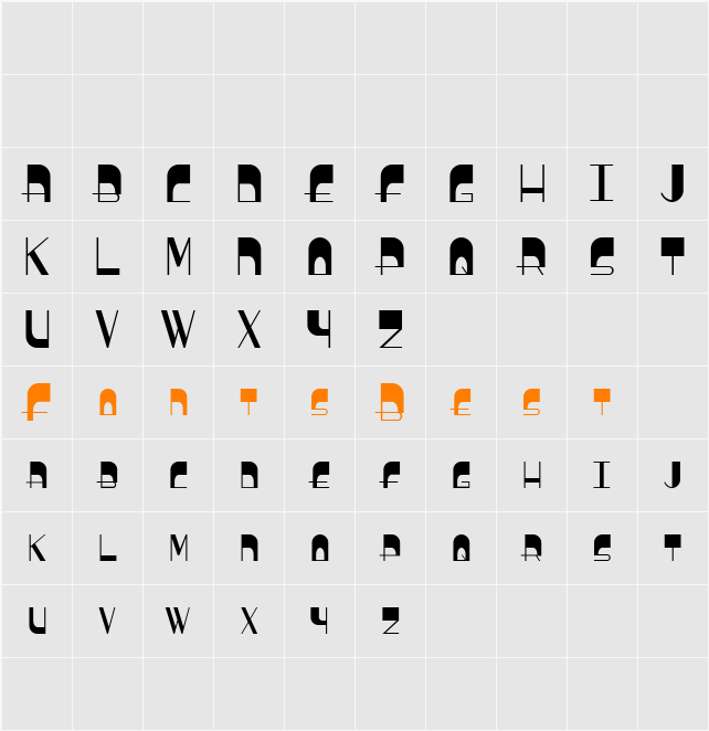 BoldyHead Character Map