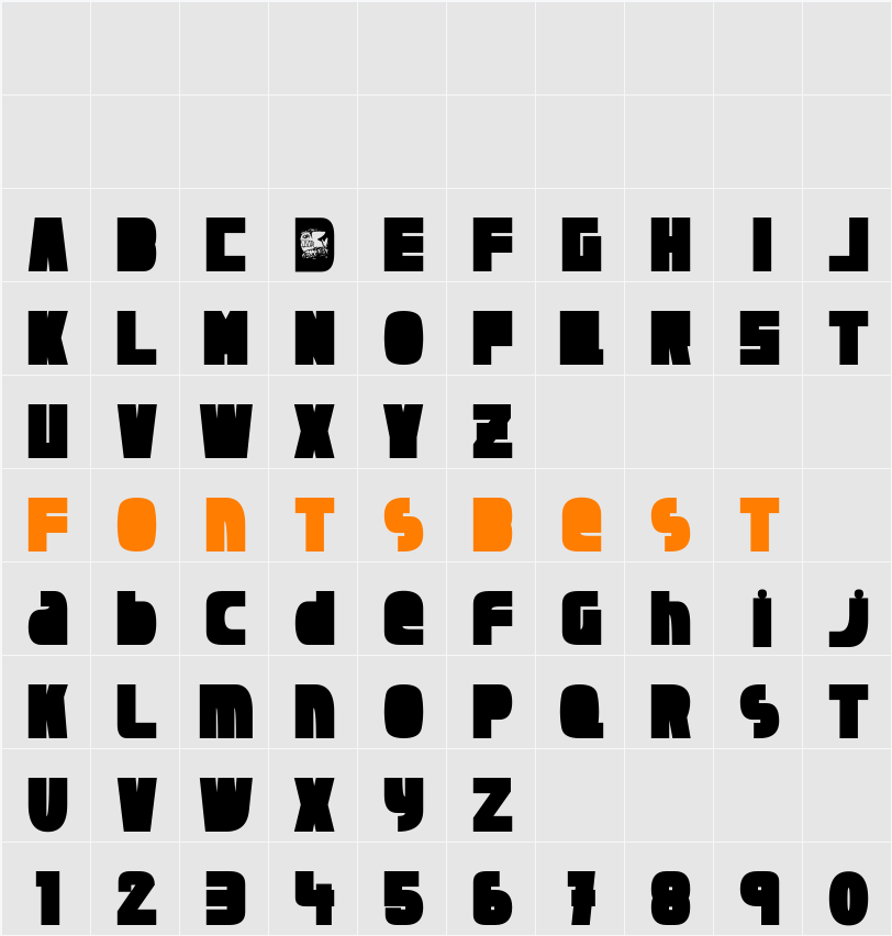 Dragonfly Character Map
