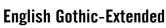 English Gothic-Extended Font Image