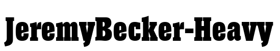 JeremyBecker-Heavy Font Image