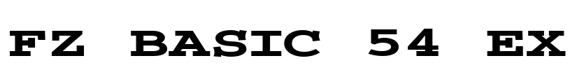 FZ BASIC 54 EX Font Image