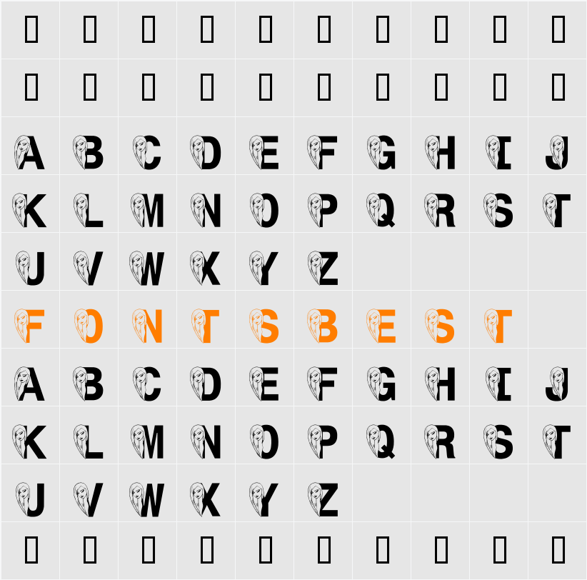 LMS Face Forward Character Map