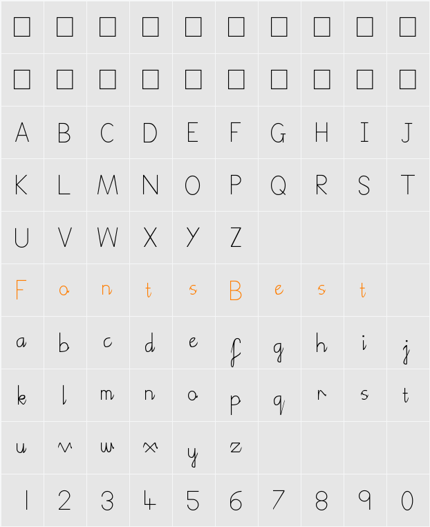 Boring Joined Character Map