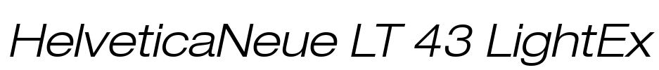 HelveticaNeue LT 43 LightEx