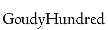 GoudyHundred Font Image