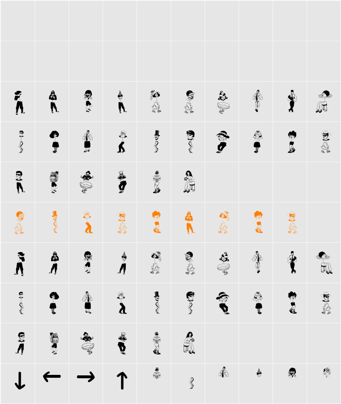 PeopleSurreal Character Map