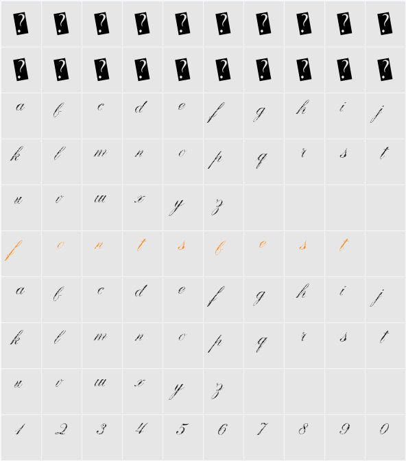 VictoryTime Character Map