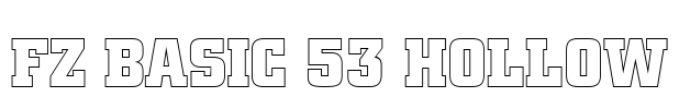 FZ BASIC 53 HOLLOW Font Image