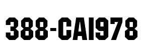 388-CAI978 Font Image