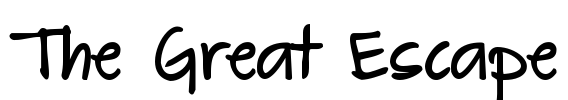The Great Escape Font Image