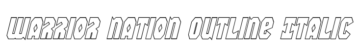 Warrior Nation Outline Italic
