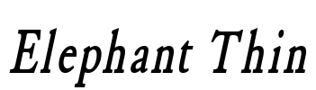 Elephant Thin Font Image