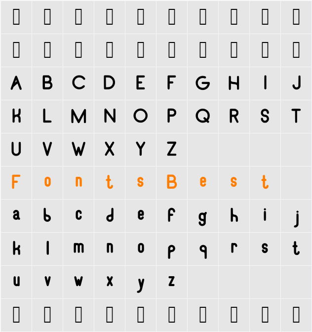 RecinosScript ExtraBold Character Map