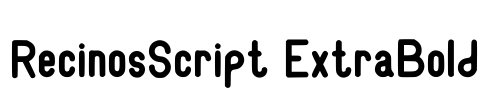 RecinosScript ExtraBold Font Image