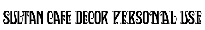 Sultan Cafe Decor PERSONAL USE Font Image