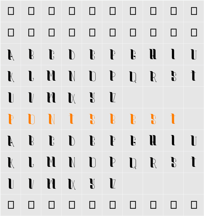 Yass Character Map