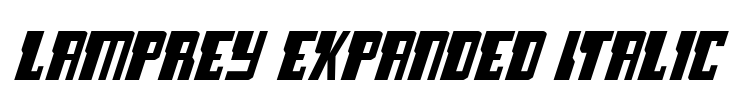 Lamprey Expanded Italic Font Image