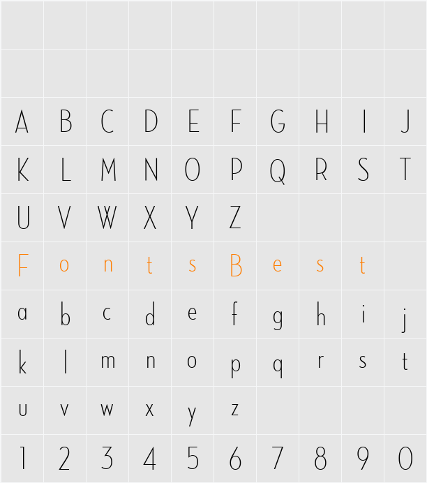 NeutrafaceCondensedPS Character Map