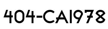 404-CAI978 Font Image