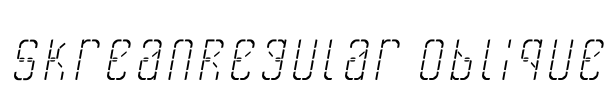 SkreanRegular Oblique Font Image