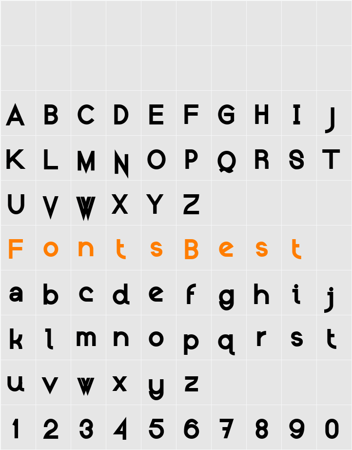 Kerater Character Map