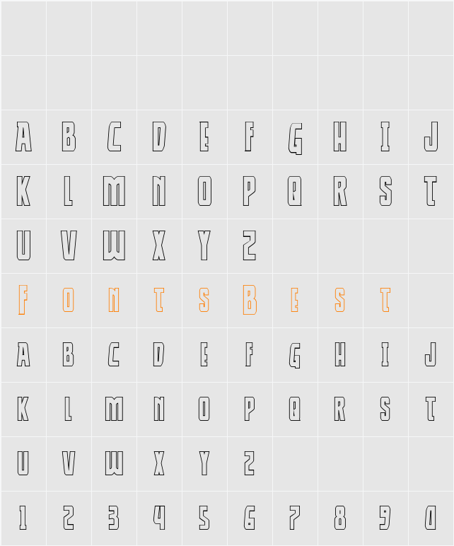 Thunder-Hawk Shadow Character Map
