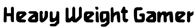 Heavy Weight Gamer Font Image