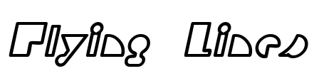 Flying Lines Font Image