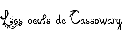 Les oeufs de Cassowary Font Image