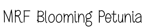 MRF Blooming Petunia Font Image