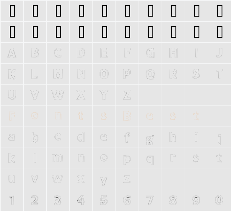 DelineateHollow Character Map
