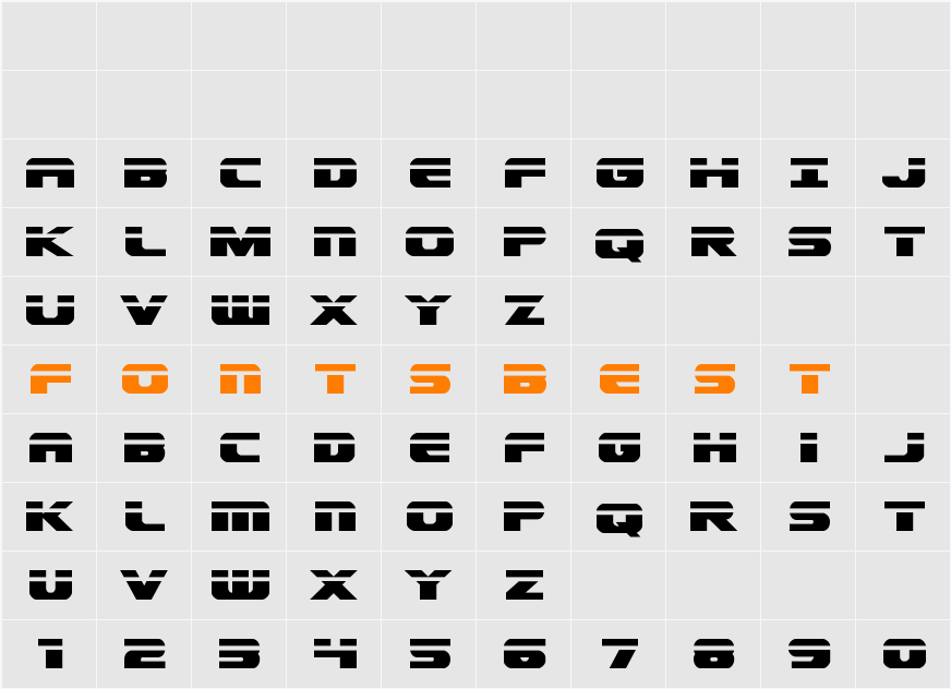 Dekaranger Laser Character Map
