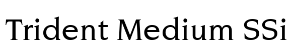 Trident Medium SSi Font Image