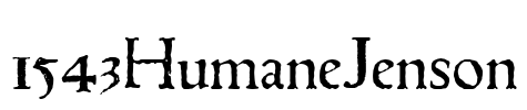 1543HumaneJenson Font Image