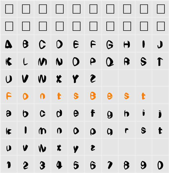WeirdoWarp Character Map